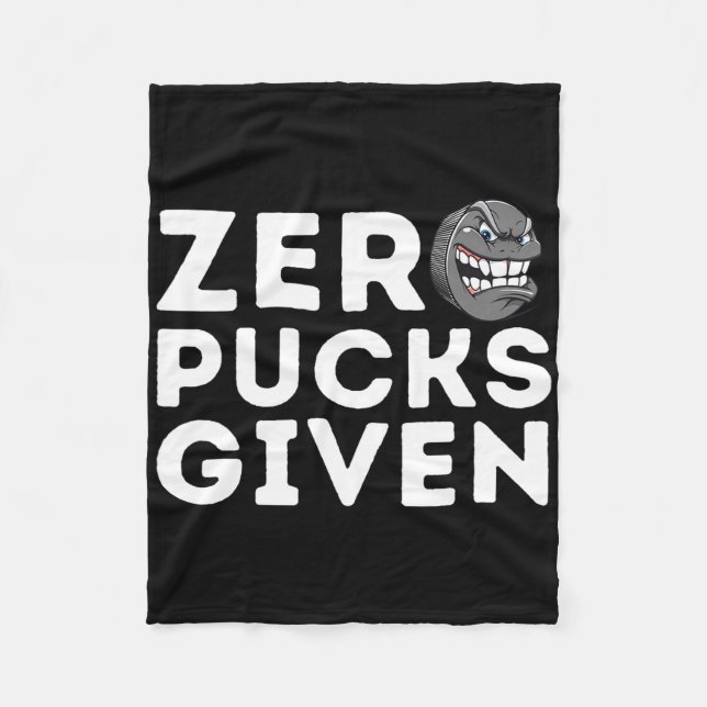 Cobertor De Velo Zero Pucks Dado - Presente Divertido para Jogador  (Frente)