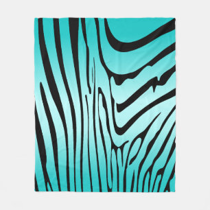Cobertor De Velo Zesty Zebra Cyan