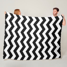 Cobertor De Velo Zigue-zague Chevron Preto e Branco