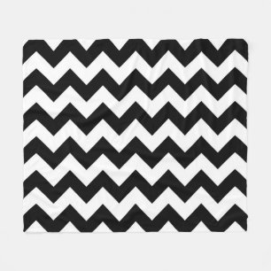 Cobertor De Velo Ziguezague Horizontal Preto e Branco