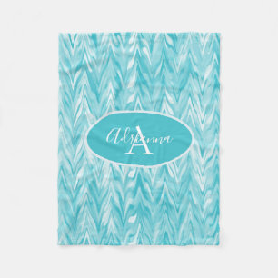 Cobertor De Velo Zigzag Azul E Branco