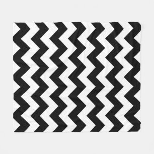 Cobertor De Velo Zigzag branco e preto vertical