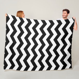 Cobertor De Velo Zigzag Chevron Preto E Branco