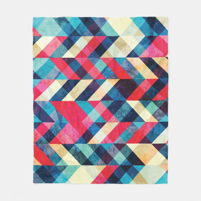 Cobertor De Velo Zigzag de hipster: arraste o padrão sem soldadura. (Frente)