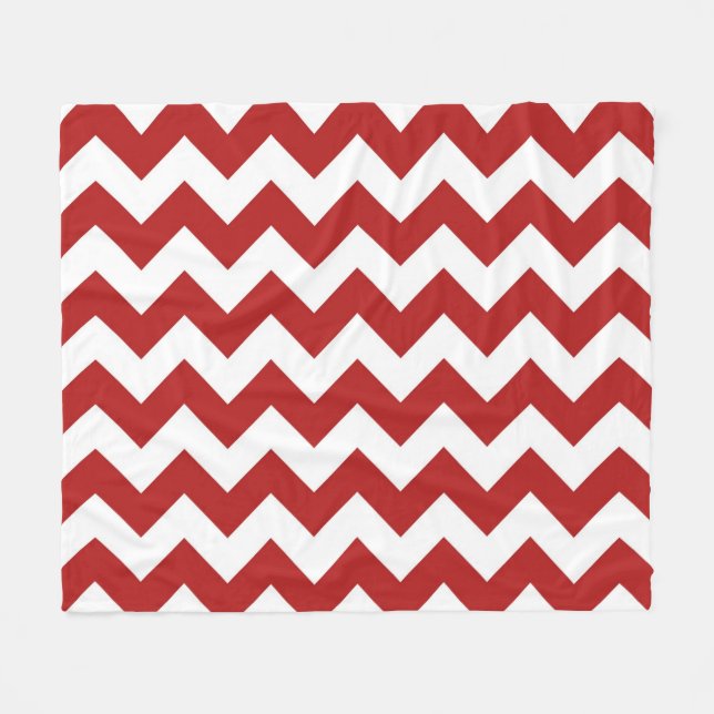 Cobertor De Velo Zigzag Horizontal Vermelho e Branco (Frente (Horizontal))