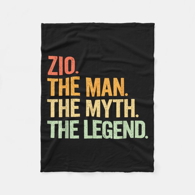 Cobertor De Velo Zio Man Myth Legend Retro Artwork (Frente)