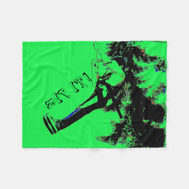 Cobertor De Velo Zip! - Cavaleiro Zipline (Frente (Horizontal))