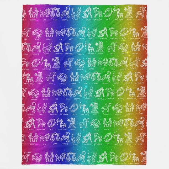 Cobertor De Velo Zodiac - Sinal em Aberto (Rainbow Smooth Fade) (Frente)
