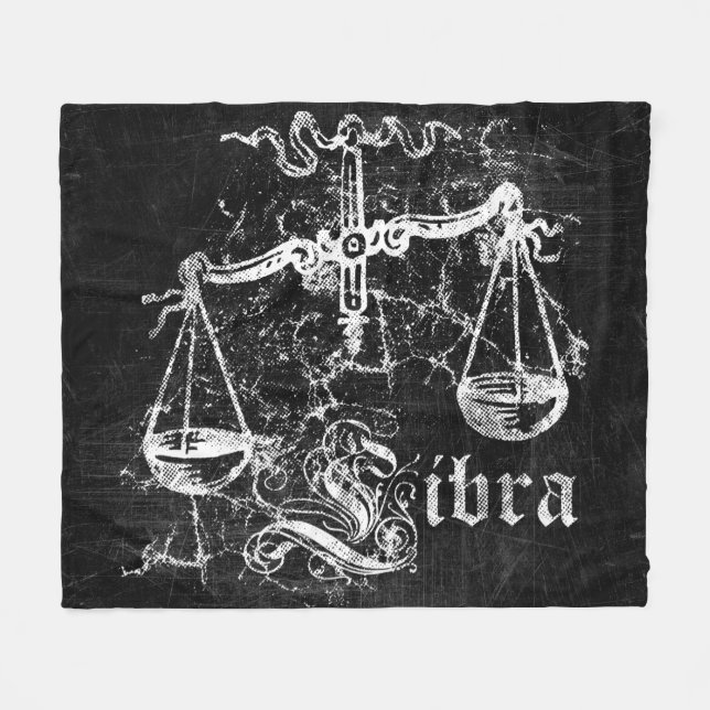 Cobertor De Velo Zodiac Vintage Libra (Frente (Horizontal))