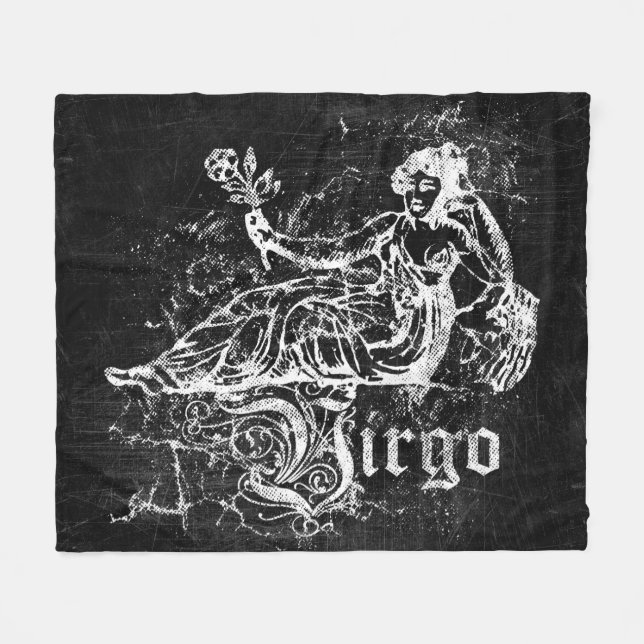 Cobertor De Velo Zodiac Vintage Virgo (Frente (Horizontal))