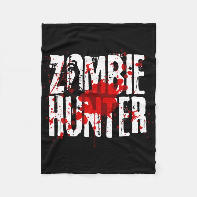 Cobertor De Velo Zombie Hunter Design Para Meninas No Dia Das Bruxa (Frente)