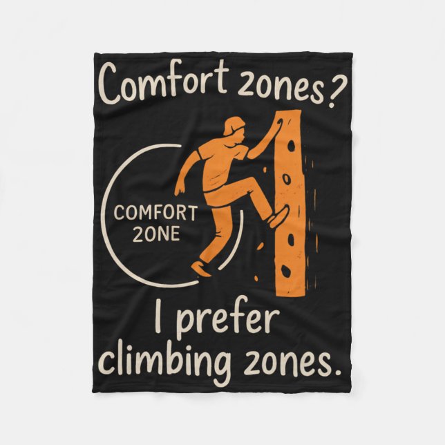 Cobertor De Velo Zonas de Conforto que Eu Prefiro Zonas de Escalada (Frente)