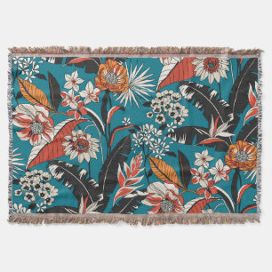 Cobertor Deco Floral Artístico: Padrão Vintage Invisível