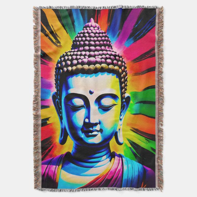 Cobertor Decor Buddha Neon (Frente Vertical)