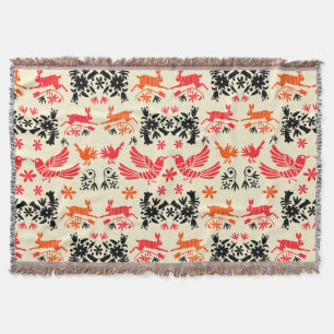 Cobertor Decoração de Casa Otomi Mexicana
