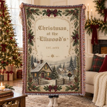 Decoração Personalizada de Natal com Nome da Famíl