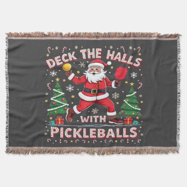 Cobertor Decore Os Corredores Com Pickleballs  (Frente)