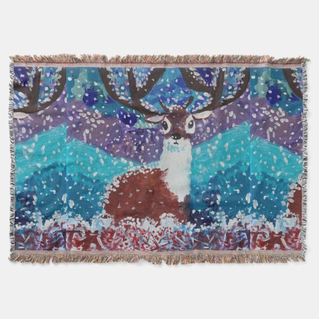 Cobertor Deer Painting (Frente)