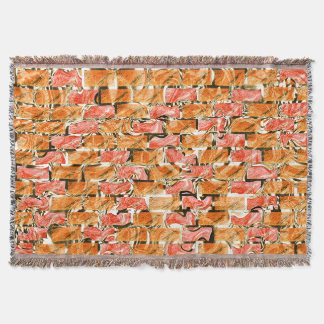 Cobertor Desenho no estilo tijolos com tom de brilho (Frente)