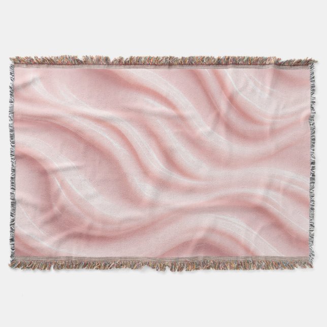 Cobertor Design Abstrato Creme Rosa (Frente)