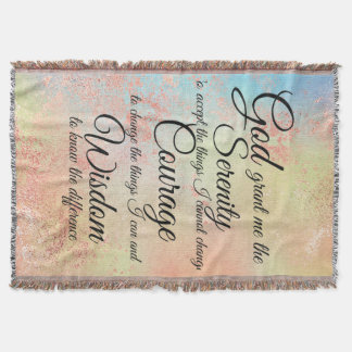 Cobertor Design da Serenity Prayer Tapeçaria