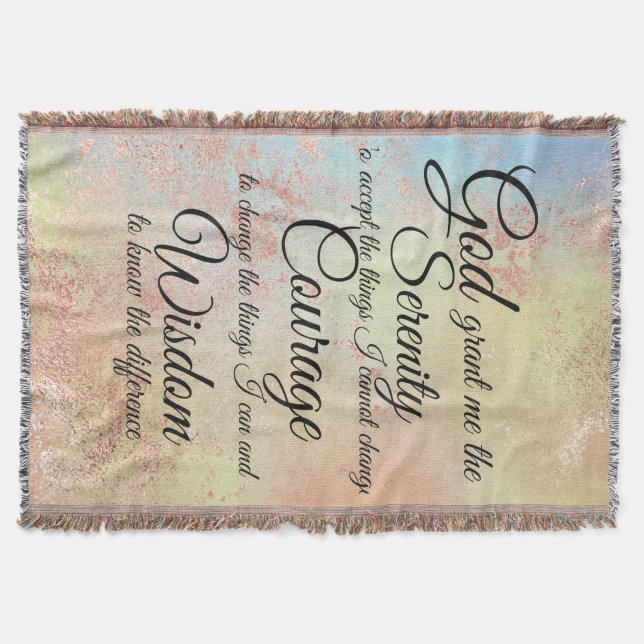 Cobertor Design da Serenity Prayer Tapeçaria (Frente)