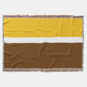 Cobertor Design de Bloco de Cor Marrom-claro amarelo