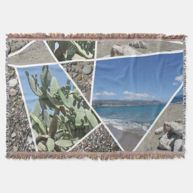 Cobertor Design de Colagem Mediterrânica (Frente)