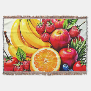 Cobertor Design de Fruta de Delícia de  Fresca Vibrante