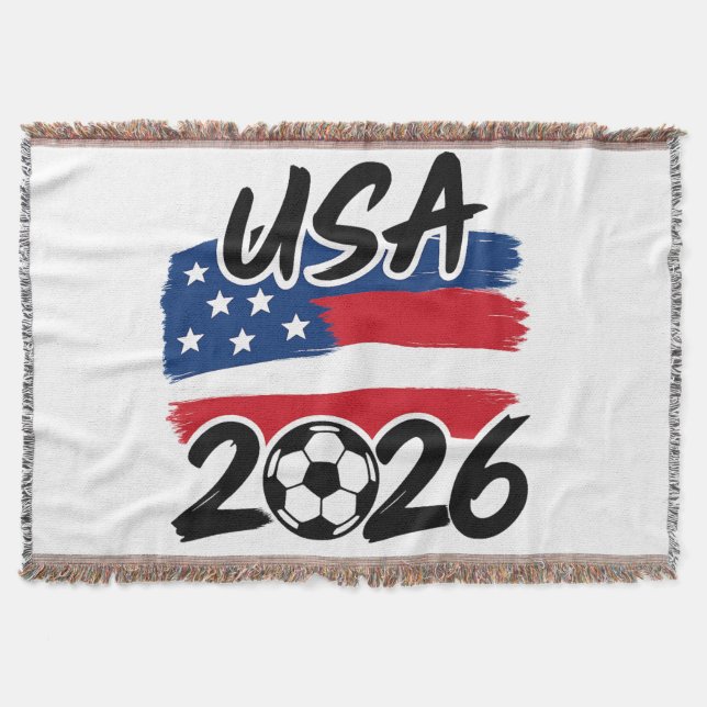 Cobertor Design de Futebol EUA 2026 (Frente)