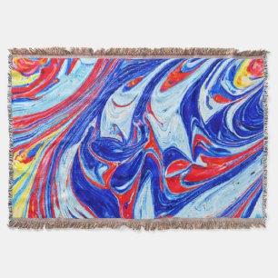 Cobertor Design de Padrão Abstrato Azul Dinâmico