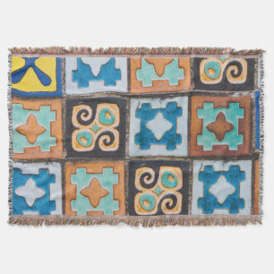 Cobertor Design de padrão de Azulejo de  cerâmicos colorido