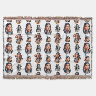 Cobertor Design de Padrão de Tribo Indiano Nativo Americano
