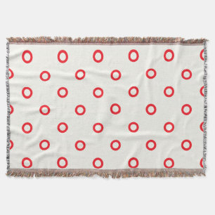 Cobertor Design de Retro Dot do Círculo Vermelho