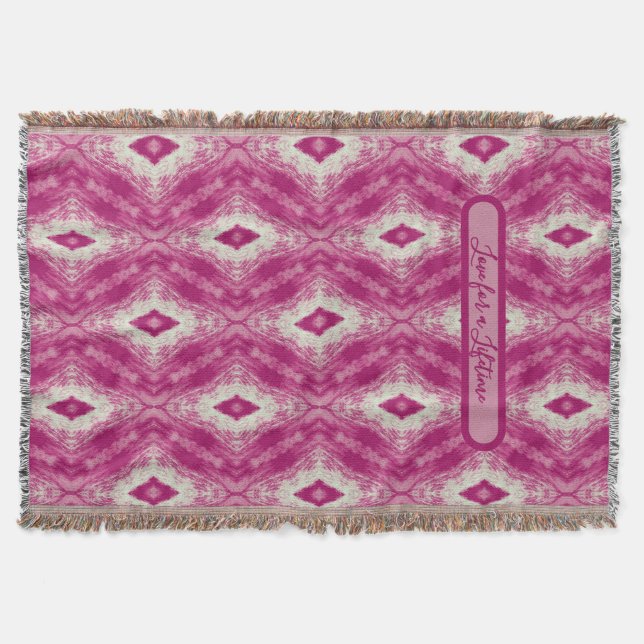 Cobertor Design do Cairo Branco Rosa (Frente)