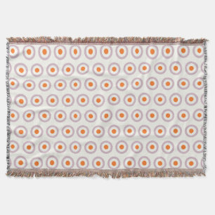 Cobertor Design do ponto do círculo roxo e laranja