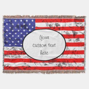 Cobertor Design metálico 2 da bandeira americana