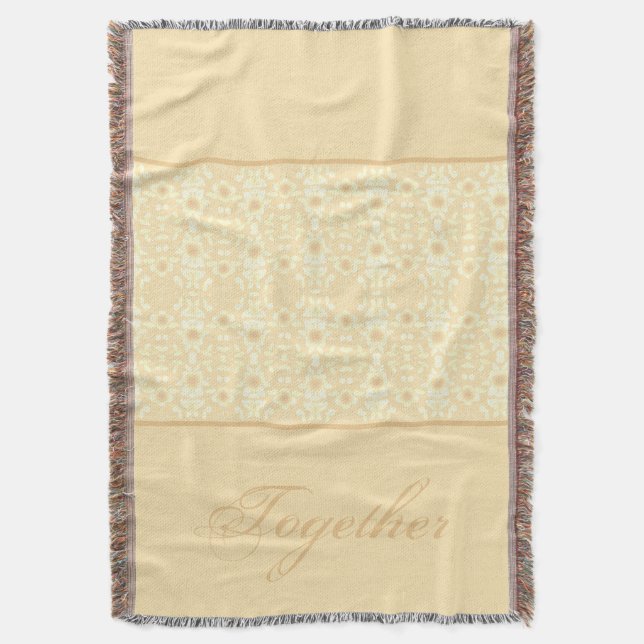 Cobertor Designer Acento Floral Branco (Frente Vertical)