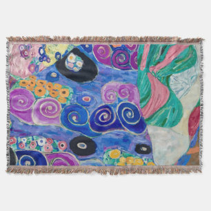 Cobertor Detalhe da Maiden por Gustav Klimt