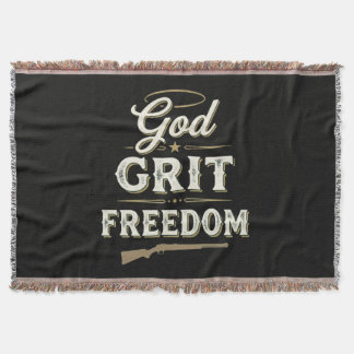 Cobertor Deus Grit e Liberdade Design Tático Ocidental Fé