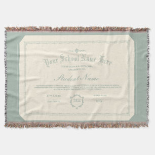 Cobertor Diploma Personalizado Tradicional Verde Suave