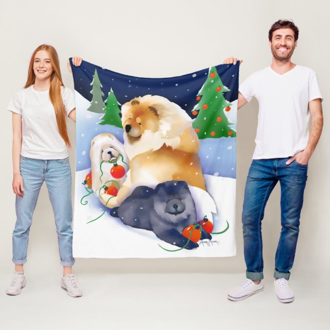 cobertor do velo Feriado de Férias SNOWBABIES Chow (In Situ)