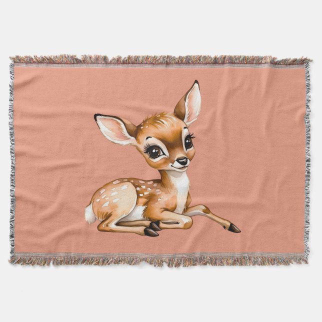 Cobertor Doe Bonito A Arder, Deer Lover Gift, (Frente)