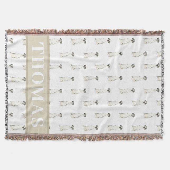 Cobertor Dogue Alemão (Arlequim Preto Branco) (Frente)