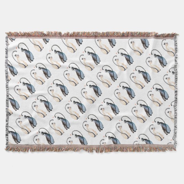 Cobertor Dois gatos apaixonados (Frente)