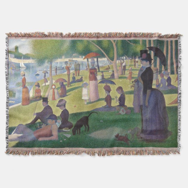 Cobertor Domingo na pintura de La Grande Jatte Seurat (Frente)