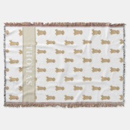 Cobertor Doodle Personalizado (Dourado Albaricoque Vermelho