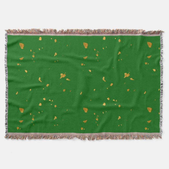 Cobertor Dourados Flakes em Emerald Green (Frente)
