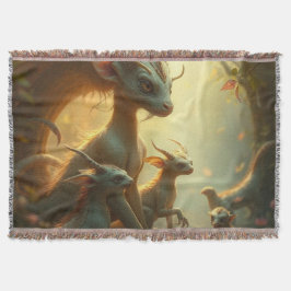 Cobertor „Drachenmutter im goldenen Wald“
