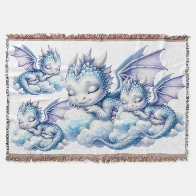 Cobertor Dragão Adormecido Pastel (Frente)